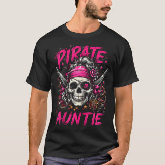 Camiseta Tia pirata caveira de família engraçada Jolly Roge