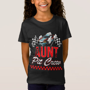 Camiseta Tia Pit Cre da Família Race Car Festa de aniversár