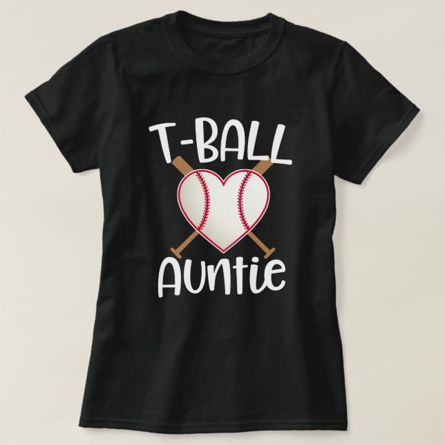 Camiseta Tia Presente do basebol que é meu sobrinho para (Frente do Design)