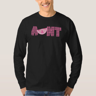 Camiseta Tia Primeiro Aniversário Rosa Limonada Família Rou