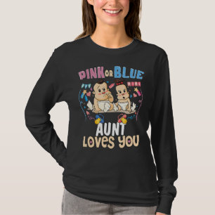 Camiseta Tia Rosa ou Azul ama a melhor tia do mundo