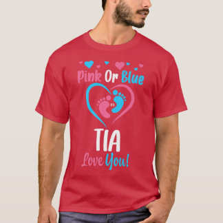 Camiseta Tia Rosa ou Azul ama o anúncio da Revelação de Gên