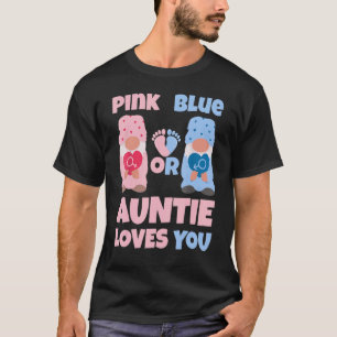 Camiseta Tia Rosa Ou Azul Ama Sua Revela De Gênero Bebê