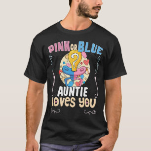 Camiseta Tia Rosa ou Azul ama você, a melhor tia do mundo