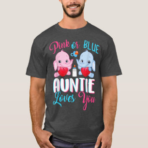 Camiseta Tia Rosa Ou Azul Te Ama Elefantes-Gende Bebê