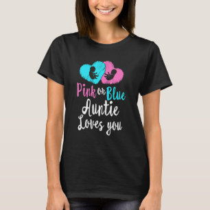Camiseta Tia Rosa Ou Azul Te Ama Rever Sexo Bebê P