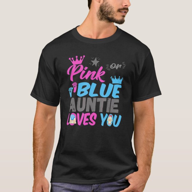 Camiseta Tia Rosa Ou Azul Te Ama Rever Sexo Bebê P (Frente)