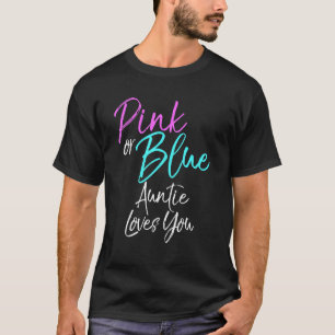 Camiseta Tia Rosa Ou Azul Te Ama Rever Sexo Bebê P