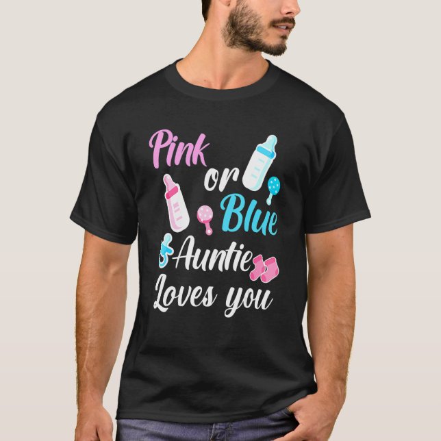 Camiseta Tia Rosa Ou Azul Te Ama Rever Sexo Bebê P (Frente)