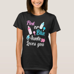 Camiseta Tia Rosa Ou Azul Te Ama Rever Sexo Bebê P