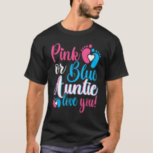 Camiseta Tia Rosa Ou Azul Te Ama Rever Sexo Bebê P