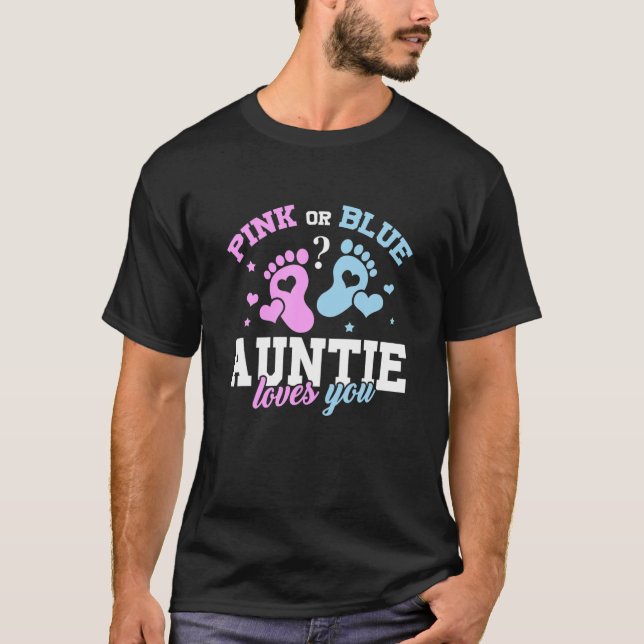Camiseta Tia Rosa Ou Azul Te Ama Sexo Bebê Reveal P (Frente)