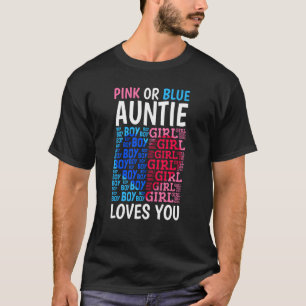 Camiseta Tia Rosa Ou Azul Te Ama Sexo Reveal Baby S