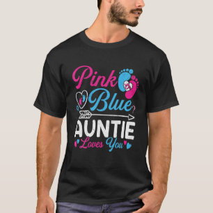 Camiseta Tia Rosa Ou Azul Te Ama Um Sexo De Bebê Engraçad