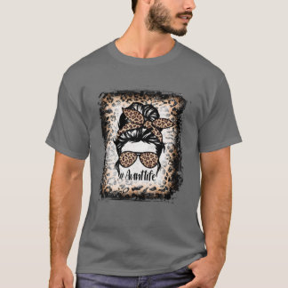 Camiseta Tia Sangrenta, Tia Engraçada Vida Leopardo Mensage