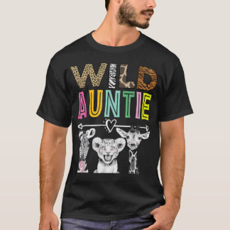 Camiseta Tia Selvagem Tema Zoológico Aniversário Safari Sel
