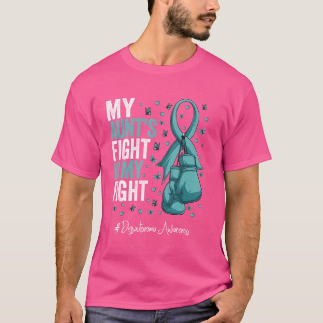 Camiseta Tia Teal de Fita Disautonomia Sensibilização (Frente)