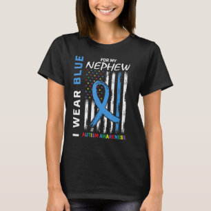 Camiseta Tia Tio Eu Uso Azul Pelo Meu Sobrinho Conscientiza