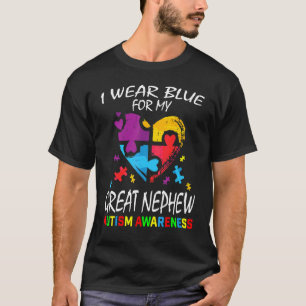 Camiseta Tia Tio Eu Visto Azul Para O Meu Excelente Autismo