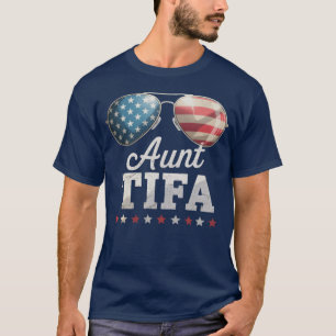 Camiseta Tia usa estilo vintage 2025 garota engraçada