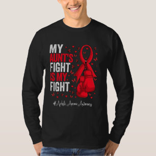 Camiseta Tia Vermelha Tia Anemia Aplástica Sensibilização
