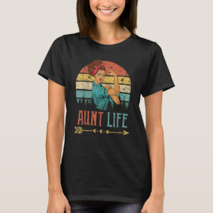 Camiseta Tia Vida Mulheres Rosie Vintage Retro Decoração Ti