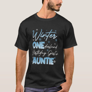 Camiseta Tia Winter Onederland primeiro aniversario Snowfla