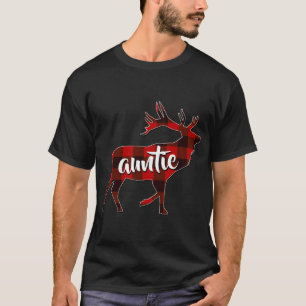 Camiseta Tia Xadrez Vermelha Tia Buffalo Matando A Rena Fam