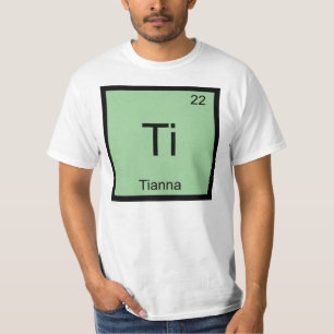 Camiseta Tianna Nome Química Elemento Tabela Periódica