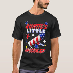 Camiseta Tias Pequenas Fogueiras 4 De Julho Crianças Divert