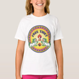 Camiseta Tibet livre redondo