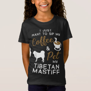 Camiseta Tibetan Mastiff Dog Café dono Xmas Birthd