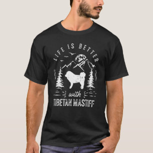 Camiseta Tibetan Mastiff Life Melhor Cão Pai Mãe
