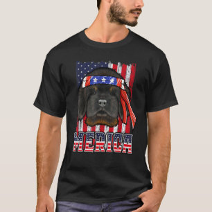 Camiseta Tibetan Mastiff Merica 4 De Julho Cachorro Patriót