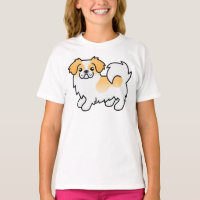 Tibetan Spaniel Parti-Color Fawn Cão de Desenho An
