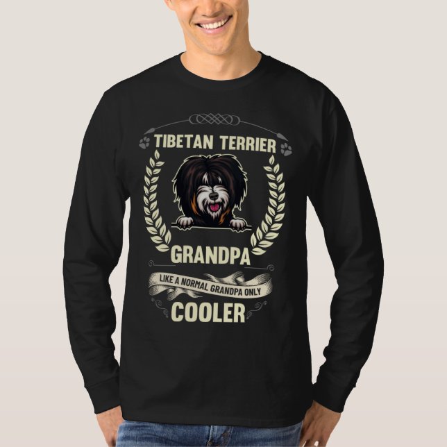 Camiseta Tibetan Terrier Grandpa Like A Normal Grandpa Only (Frente)