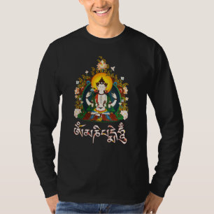 Camiseta Tibetano do zumbido de Buddha Amitabha OM Mani