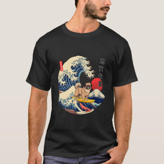 Camiseta Tibetano - Espanhol japonês Surf de Onda kanagawa