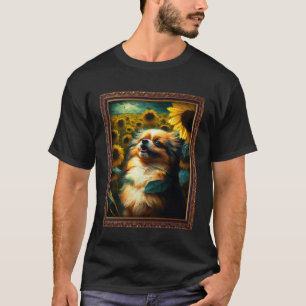Camiseta Tibetano - Espanhol pintando Flor de Girassol Mãe 