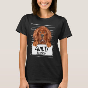 Camiseta Tibetano Mastiff Mugshot Guilty Dog