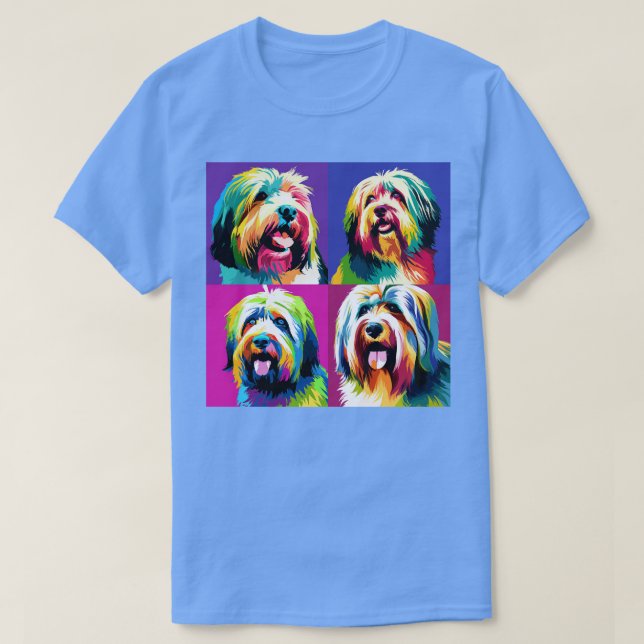 Camiseta Tibetano Terrier Art Dog Lover Gifts (Frente do Design)