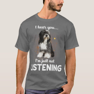Camiseta Tibetano Terrier Eu ouvi você não escutar