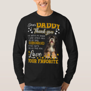 Camiseta Tibetano Terrier Querido Pai Obrigado Por Ser Meu