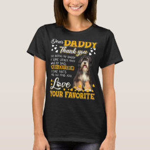Camiseta Tibetano Terrier Querido Pai Obrigado Por Ser Meu