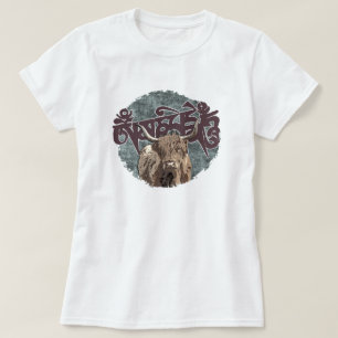 Camiseta Tibetano Yak com Mani Mantra (OM MANI PADME HUM)