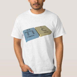 Camiseta Tic como o titânio do Ti e o carbono de C