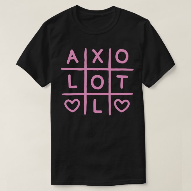 Camiseta Tic Tac Tac Tic Cute Axolotl Rosa (Frente do Design)