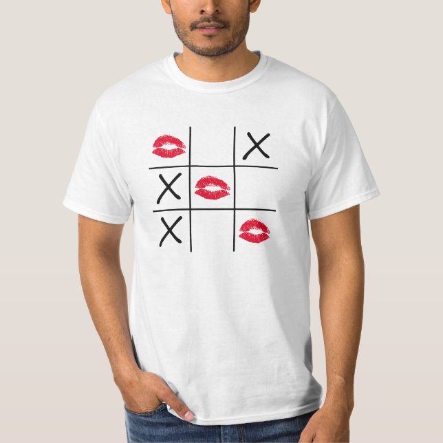 Camiseta Tic Tac Toe lábios (Frente)
