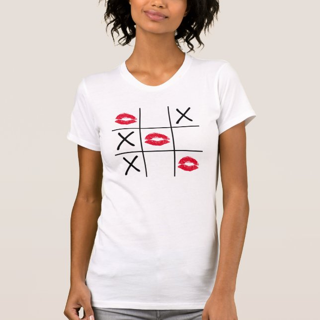 Camiseta Tic Tac Toe lábios (Frente)
