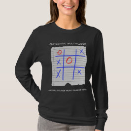 Camiseta Tic Tac Toe Multijogador Antigo Nostálgico